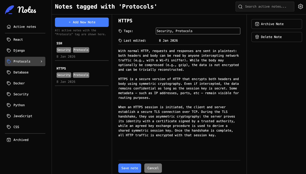 Dark mode and custom font example